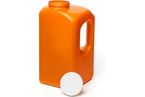 Vakly 24-Hour Urine Collection Bottles with Easy-Grip Handle - Large Graduated Container for Overnight Collection with Wide Opening and Screw On Cover (1)