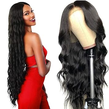 Amazon Com 100 Human Hair 360 Lace Frontal Wigs Pre Plucked