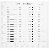 BUGUUYO High Precision Crack Width Gauge, Scratch &amp; Spot Measurement Tool for Precise Inspection of Surface Defects (Accuracy：0.01 mm) Transparent