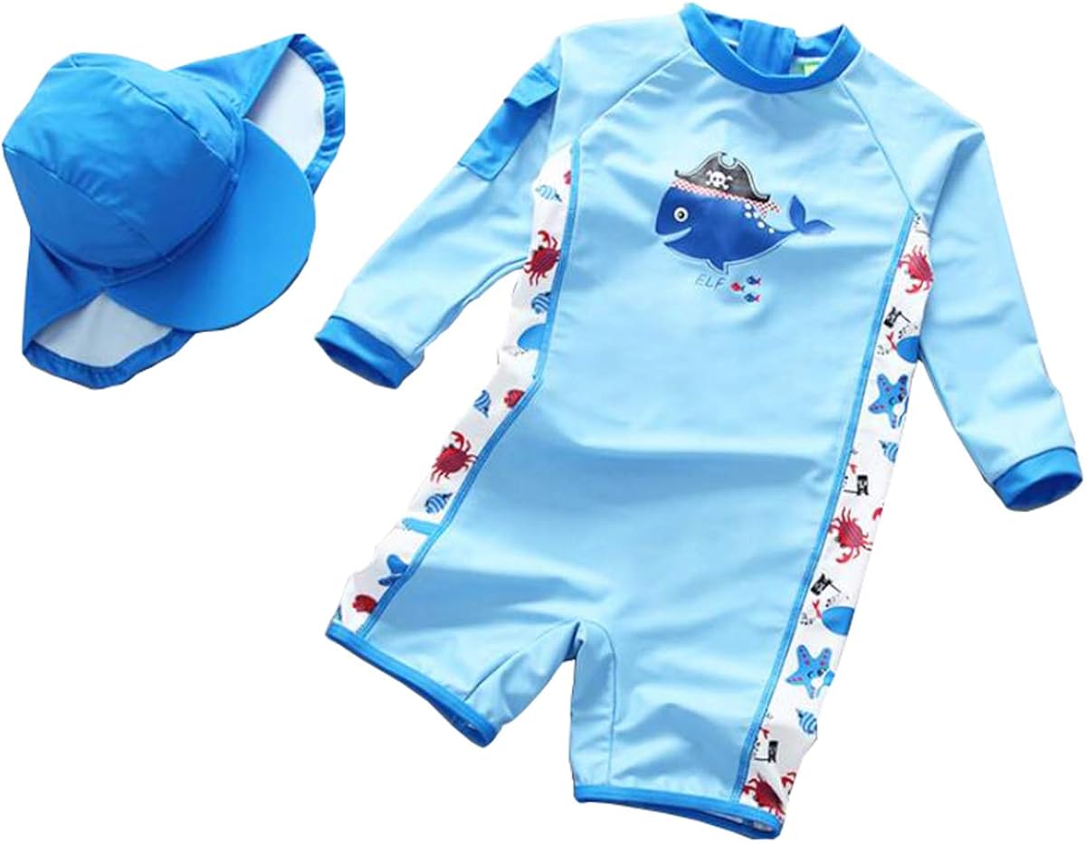 Fitness Retailer Taiycyxgan Baby Toddler Boys One Piece Surfing Suit Zip Up Swimsuit Rash Guard Bathing Suit Sunsuit With Hat Upf 50 Blue 80 Clothing Exclusive Designs Www Matts Biz