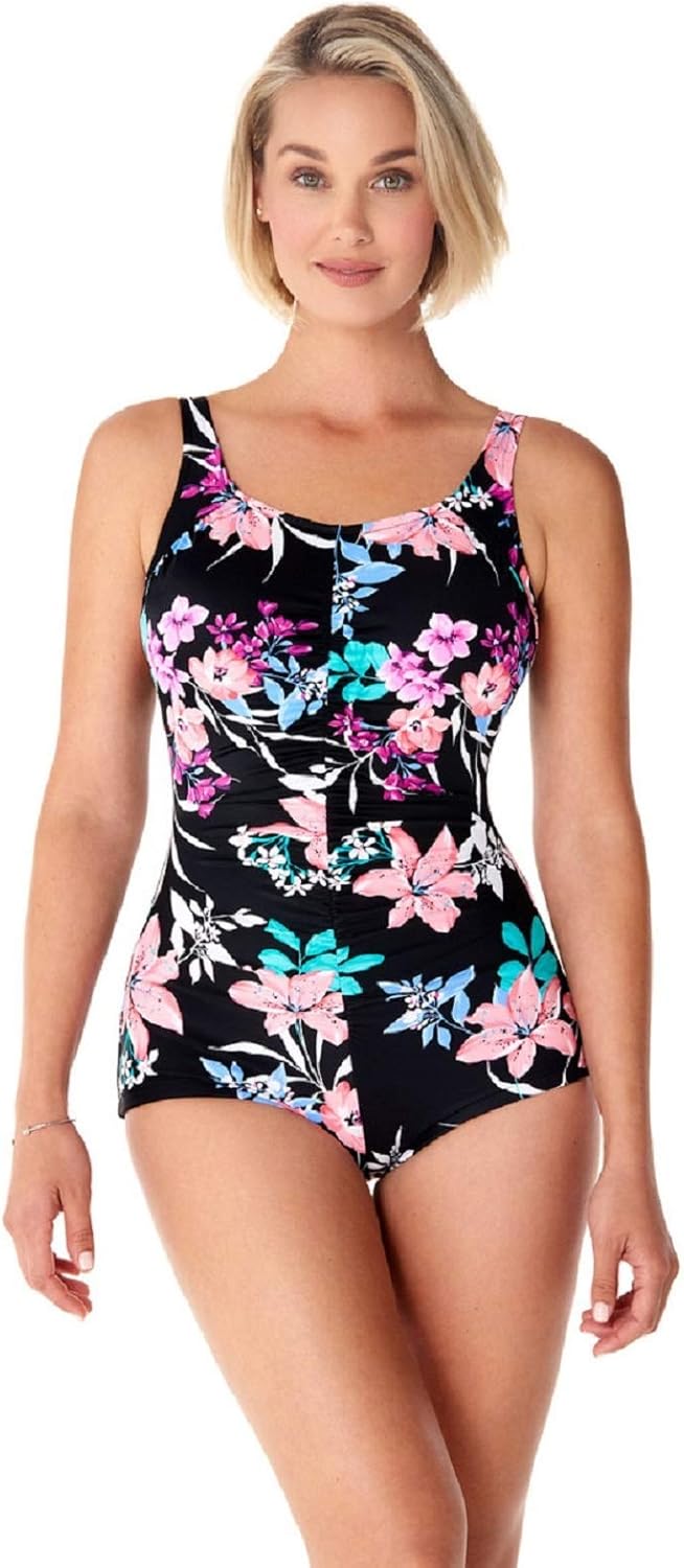 Penbrooke Garden Lily Mastectomy Shirred Front Girl Leg One