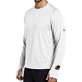 Clbort Men's Reflective Long Sleeve Running Shirt for Men, Watch & Thumb Hole - Quick Dry Athletic Top, Night Running, Hiking