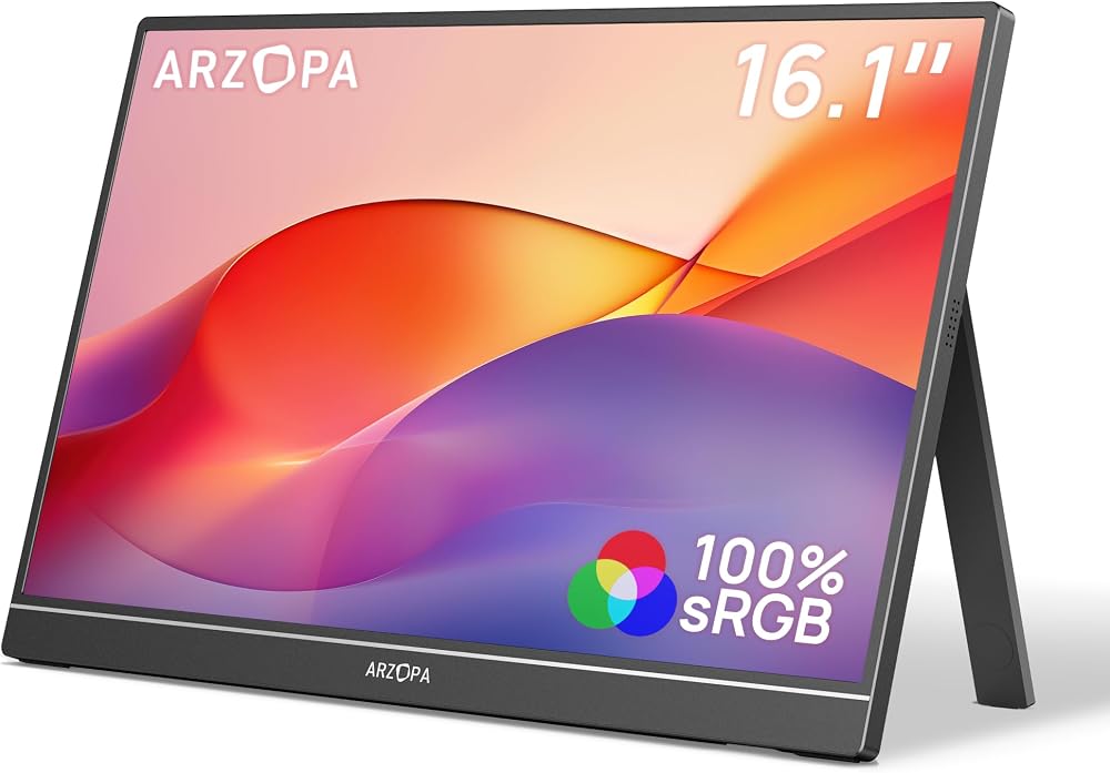 ARZOPA 16.1 Inch Portable Monitor 1920x1080 IPS HDMI Type-C USB-C