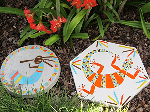 Jennifers Mosaics 16" Hexagon Stepping Stone