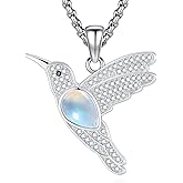 Eusense 925 Sterling Silver Hummingbird/Cat/Dog/Tree of Life/Cow Necklace Animals Pendant Jewelry Gifts for Women Men