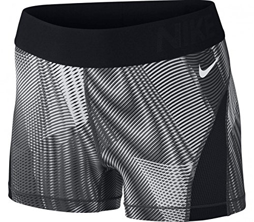 NIKE Women's Dri Fit Pro 3 Compression Short, Black/Grey, Medium, 725612 010