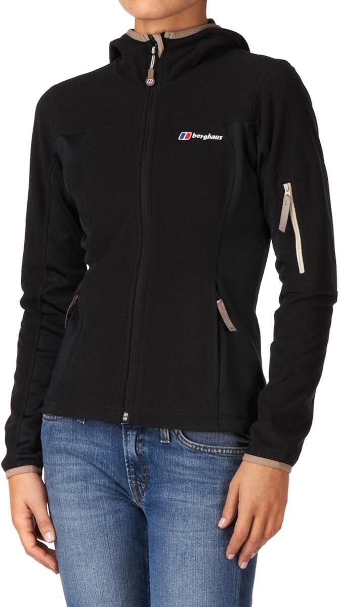 Berghaus Stretch Micro Fleece Hooded Jacket Women's Black, Size 10 Amazon.co.uk Clothing