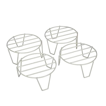 MOTOQO Creative in Innovation Metal Planter Stand/Flower Pot Stand/Plant Stand (22x22x10 cm - Set of 4)