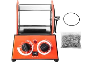 Uargd Jewelry Polisher Tumbler, 6.6lbs/3kg Capacity Mini Rotary Tumbler Machine with Adjustable Timer and 5 Speeds for Polish