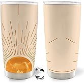 MOTERMATE Boho Abstract Sun 20oz Travel Coffee Mug Tumbler, Modern Sunshine Gifts for Women Men Coworker, Bohemia Water Stainless Steel Tumbler With Lid and Straw