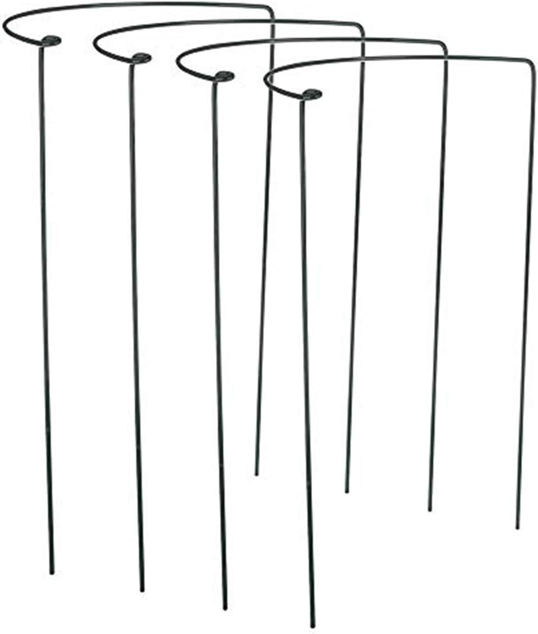 Takefuns 4 Pcs Half Round Garden Plant Support Ring Hoop Garden Support ...