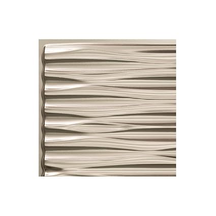 Fasade Easy Installation Dunes Horizontal Brushed Nickel Glue Up