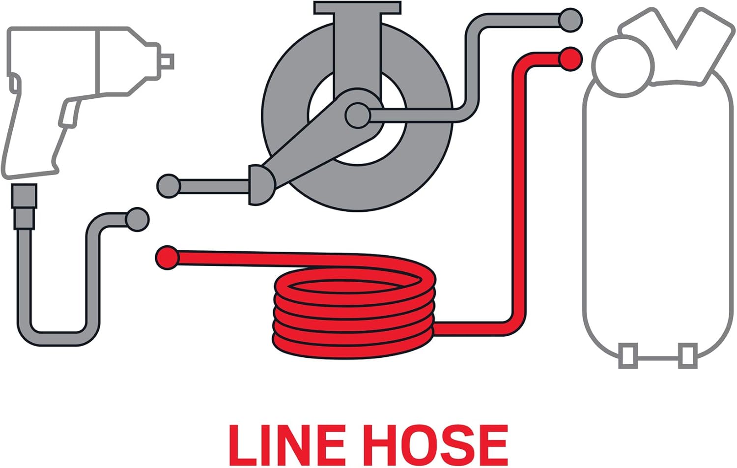 TEKTON 46137 3/8-Inch I.D. by 50-Foot 300 PSI Hybrid Air Hose with 1/4-Inch MPT Ends and Bend Restrictors - - 