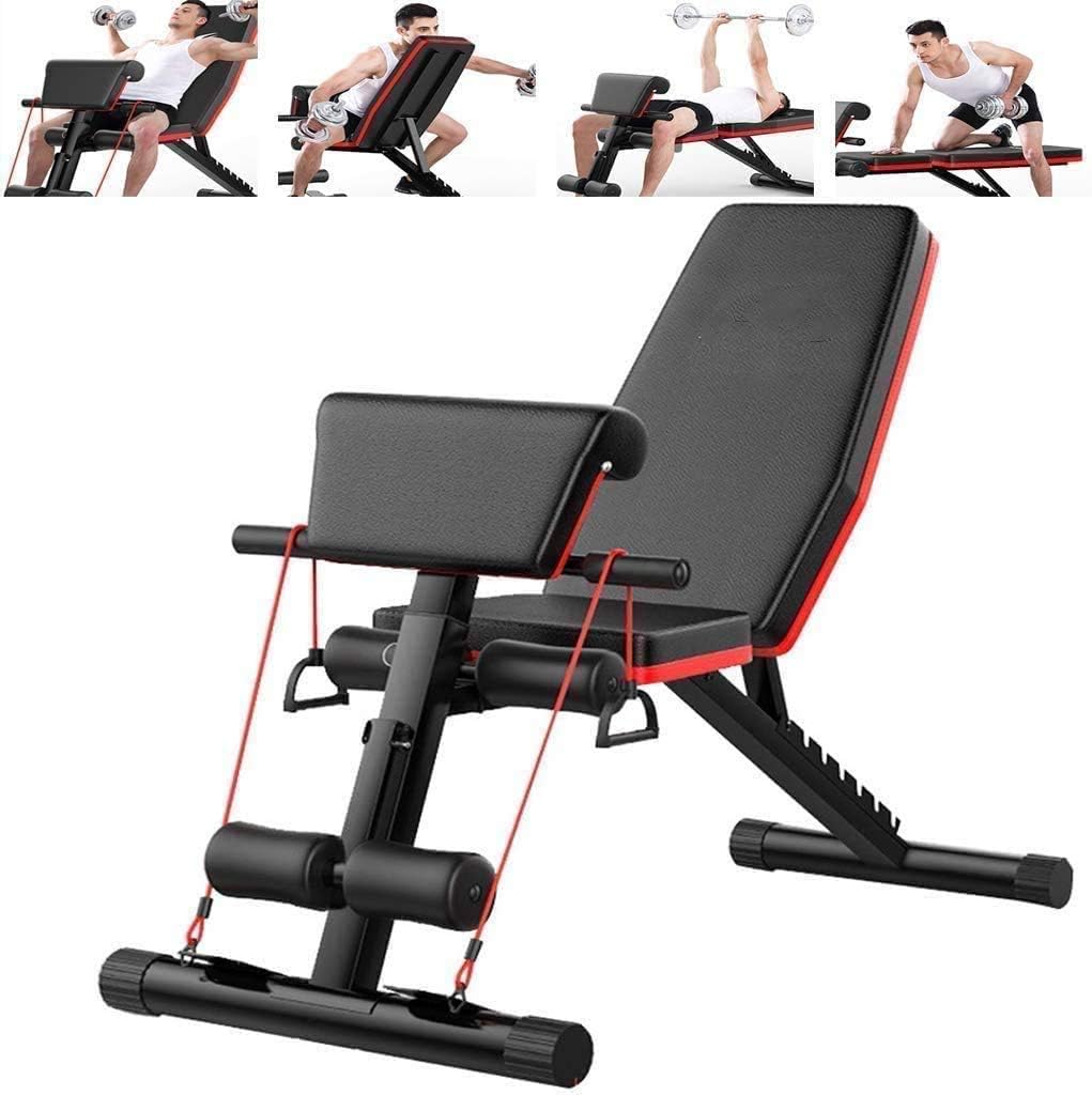 OMGYST Weight Bench, Adjustable Strength Training Olympic