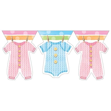 Creative Converting Baby Shower Baby Clothes Flag Banner