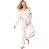 PJ Salvage womens [Amazon Exclusive] Cloud Jersey Open-bottom Pajama 2-piece Pj Set