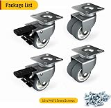 HOLKIE Heavy Duty 50mm Castors Set of 4 with 2 Brakes 400KG Capacity view 8