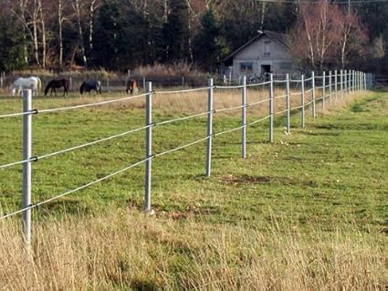 ARNDT Zaunpfahl Zaunpfähle Pfosten Pfahl für Weidezaun Gartenzaun grau 150 x 6cm