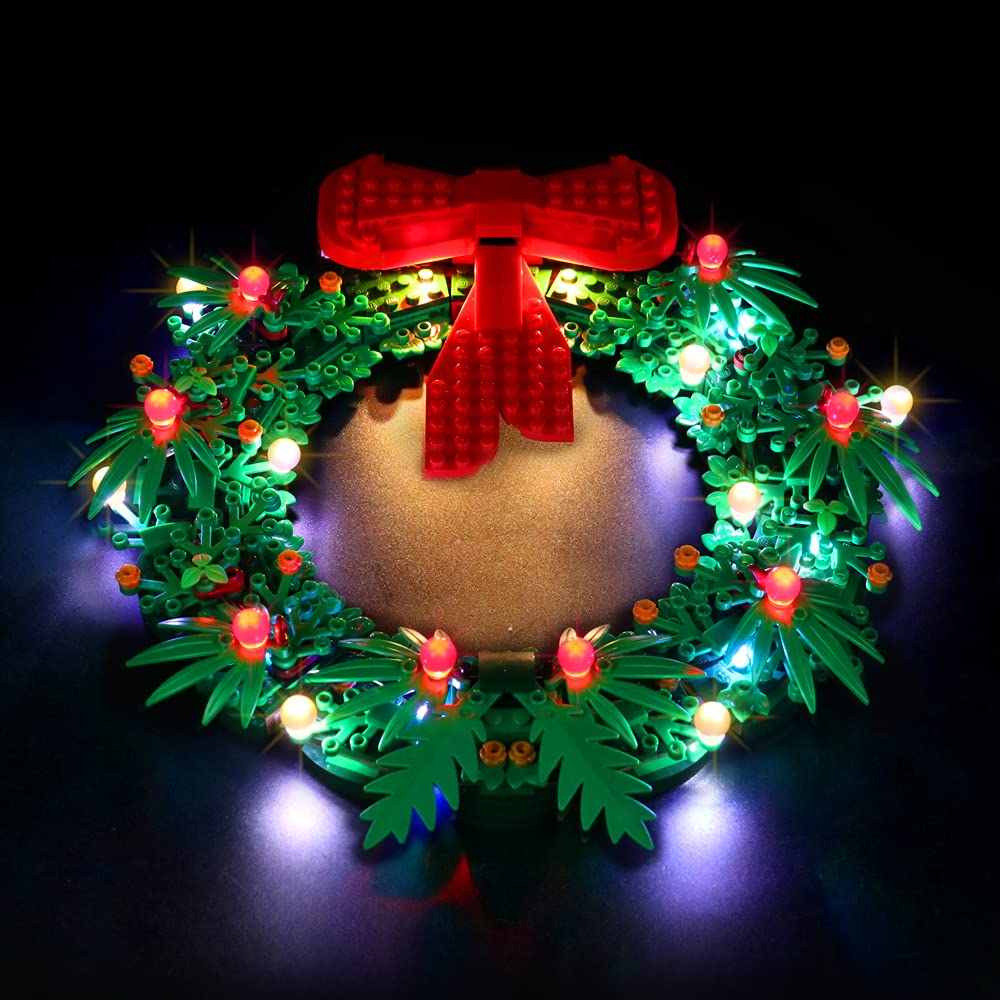 Led Light Kit for Lego Christmas Wreath, Led Lighting Set for Lego 40426 Christmas Wreath 2-in-1 - Not Include Models, Just Light Set(A-Standard Version)