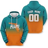 Kannva Custom Hoodies Customized Football Sweatshirts Personalized Name Number Sports Fan Gifts for Men Women Youth