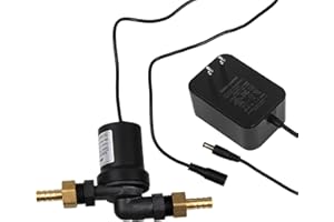 bayite BYT-7A014A DC 12V Solar Hot Water Heater Circulation Pump with DC Power Supply Adapter Low Noise 3M Head 8LPM 2.1GPM