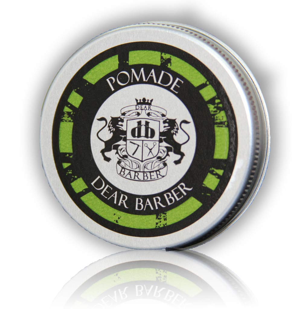 Dear Barber MENS HAIR STYLING POMADE - Strong Hold & High Shine Finish | Controls Curly & Frizzy Hair, Water Based & Easily Washable, 20ml