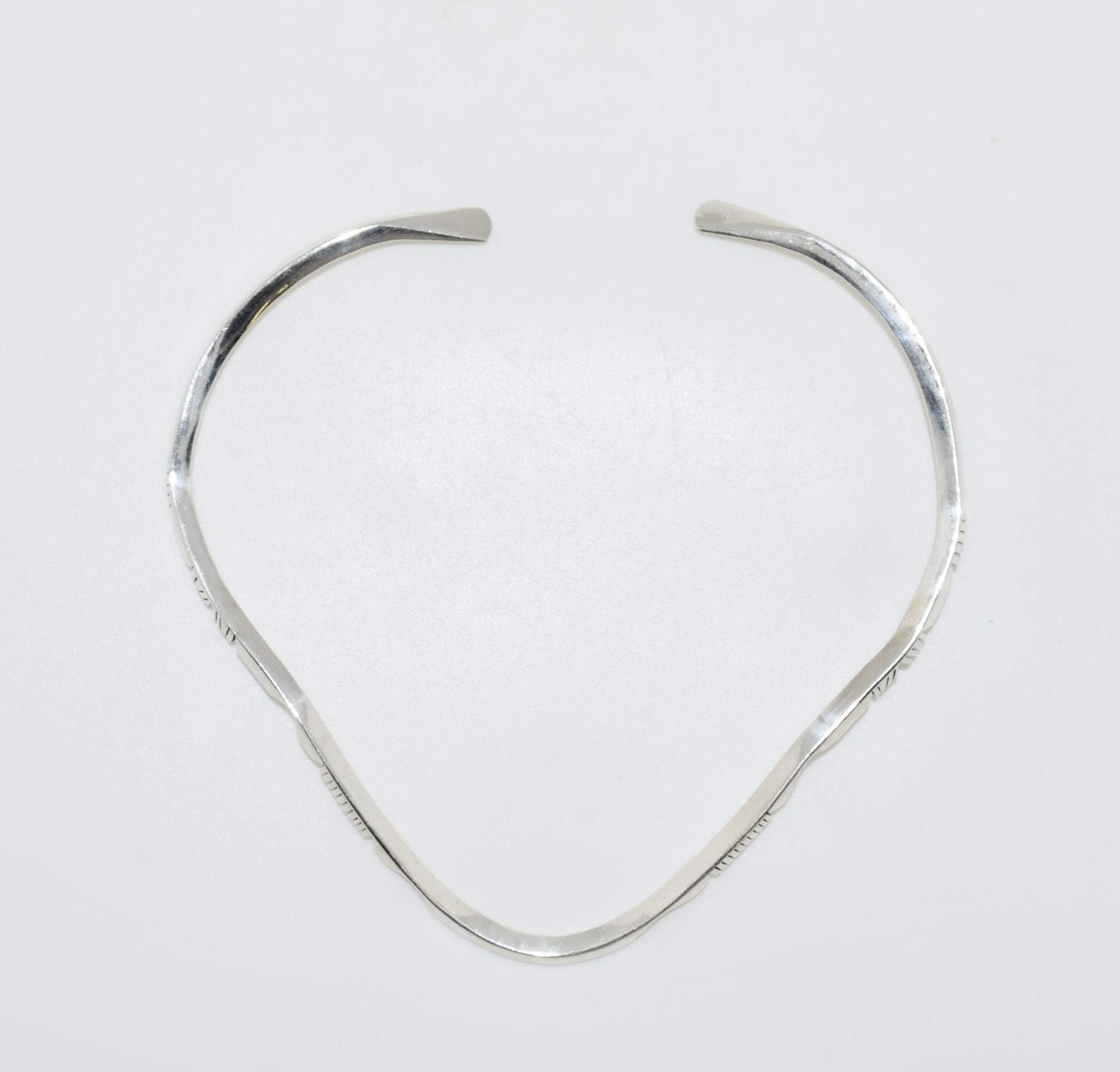 Sterling Silver Collar Necklace Beautifully Detailed