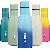 BJPKPK 12oz Water Bottles Stainless Steel Double Wall Vacuum Insulated Small Water Bottles for Travel,Sky