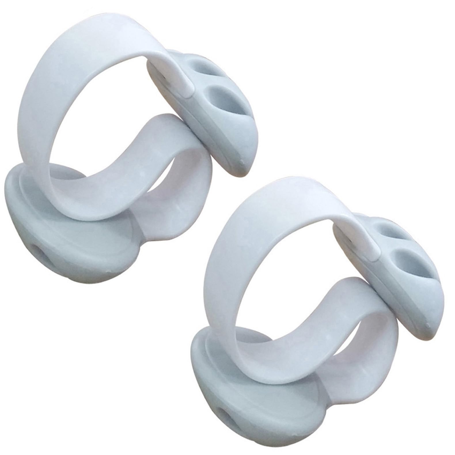 Condello Casa Desk Cable Drop Clips Non-Adhesive, Table Cord Stay Holder Weighted, Small Wire Management Clamp Removable, Silicone Tidy Organizer Keeper for Phone Computer Chargers (2 White)