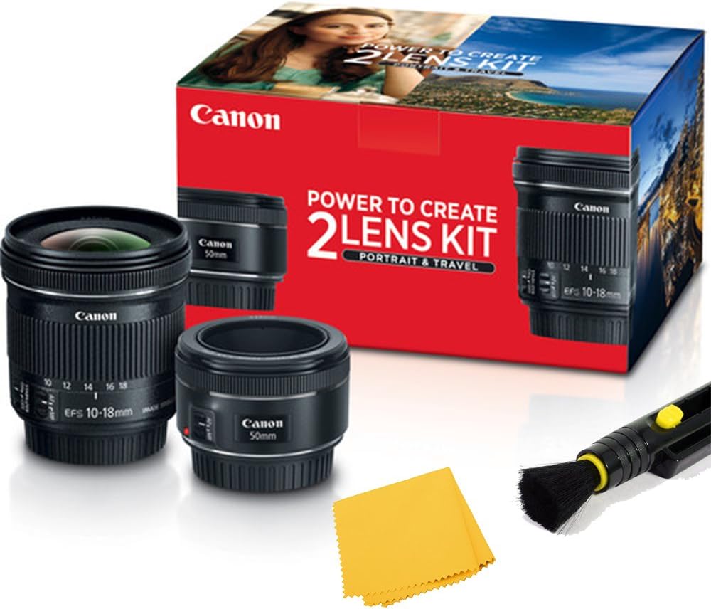 Canon Portrait and Travel Two Lens Kit with 50mm f/1.8 and 10-18mm Lenses - Buzz-Photo Kit