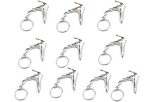 AAProTools Set of 10 Pcs Speculum Keychain Stainless Steel - Gift for Doctor & Midwife