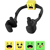 Easter Gifts for Teens Girls Boys Cell Phone Stand: 1Pack Black Thumb Up Lazy Phone Stand for Desk with 2Pack Dual Yellow&Gre