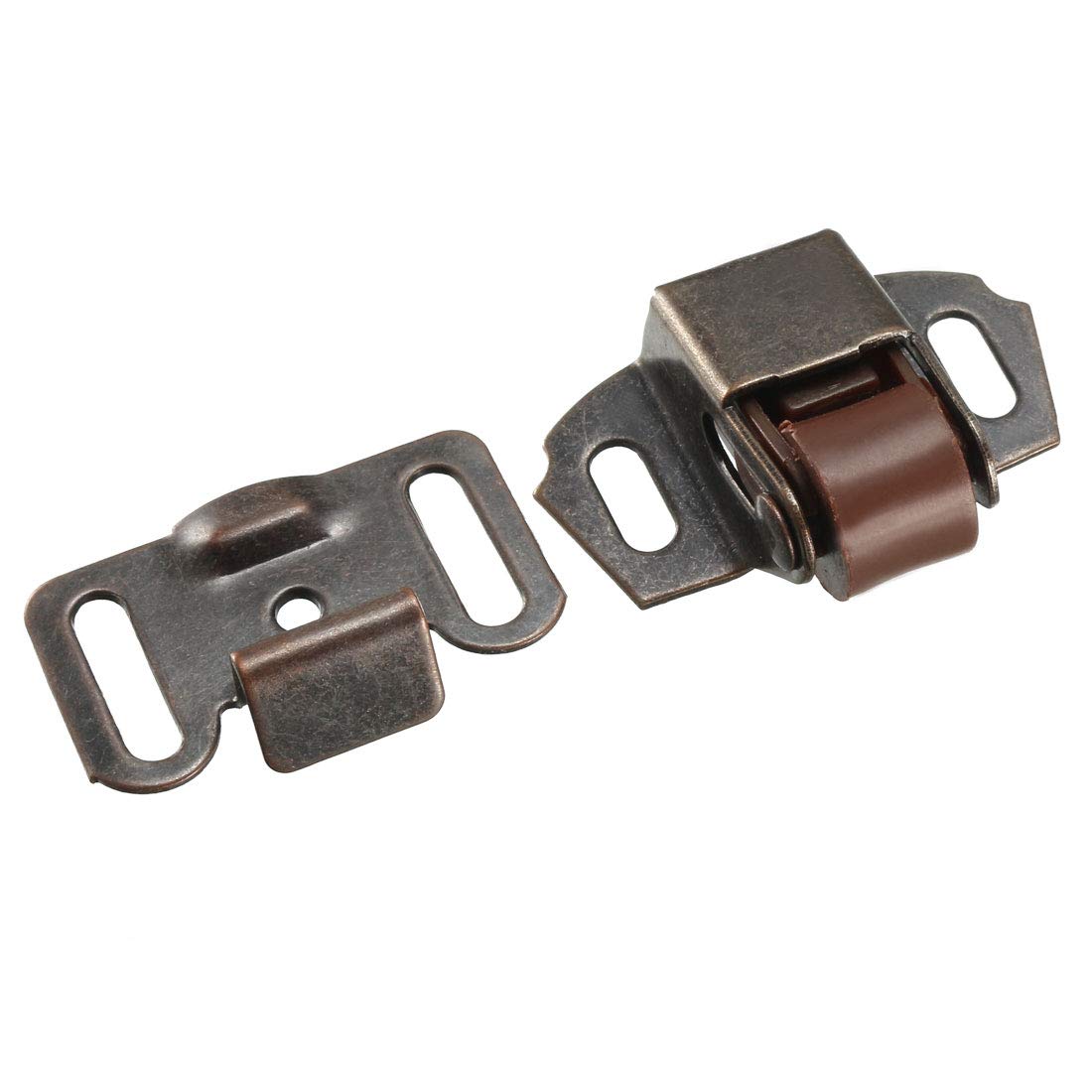 Photo 1 of uxcell Retro Cabinet Wardrobe Door Single Roller Catch Ball Latches Hardware Copper Tone