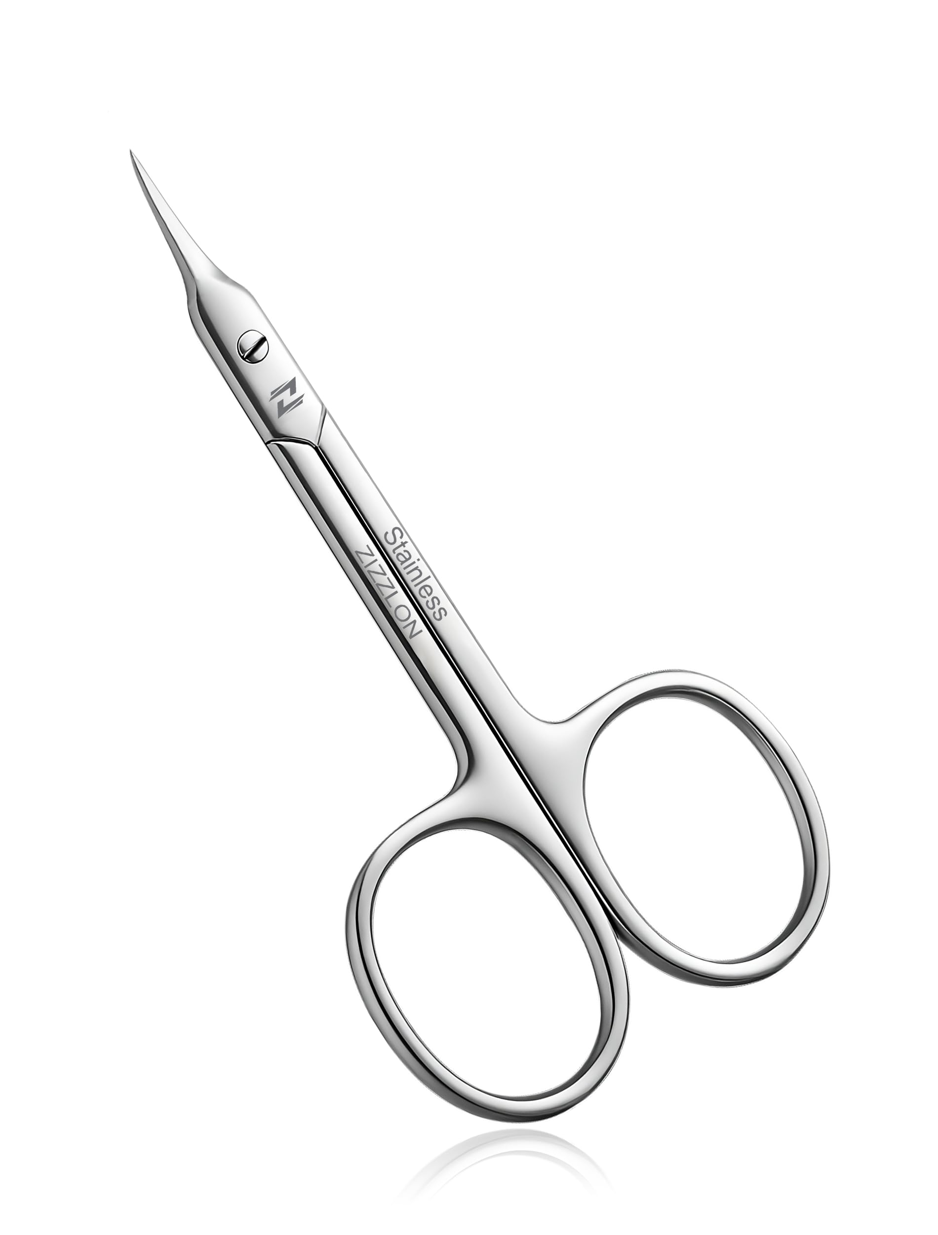 Photo 1 of  *** pack of **6**ZIZZLON Cuticle Scissors Professional Extra Fine Curved Pointed Tip - Stainless Steel Grooming Scissors for Eyebrows, Beard, Nose Hair, Eyelash, Mustache, Dry Skin - Manicure Scissors