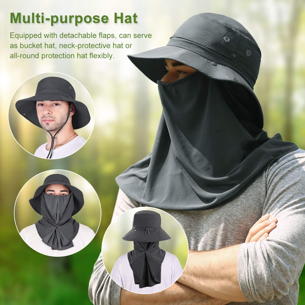 VBIGER Cappello da Pescatore Cappello per Il Sole (Grigio Scuro)