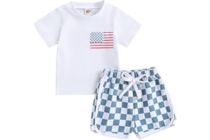 JLKGICF 4th Of July Baby Boy Outfit Fourth Of July Boy Outfit 4th Of July Clothing For Baby Toddler Boy Summer Clothes