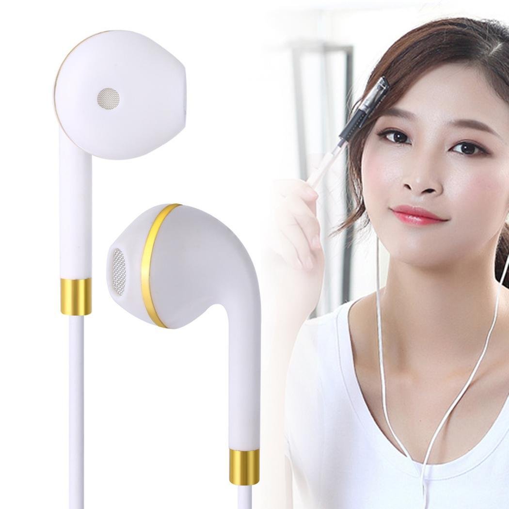 CHIGANT General Filaire écouteurs Intra-Auriculaires Musique Jeu téléphone Écouteurs Super avec Micro Wired Casques, Blanc, 1.2m/47.2inch