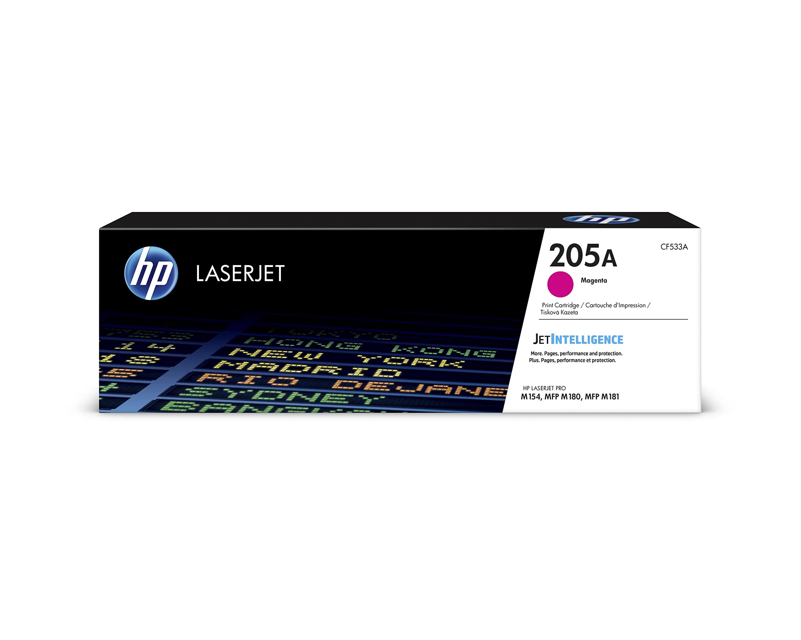 HP CF533A 205A LaserJet Toner Cartridge, Magenta, Single Pack
