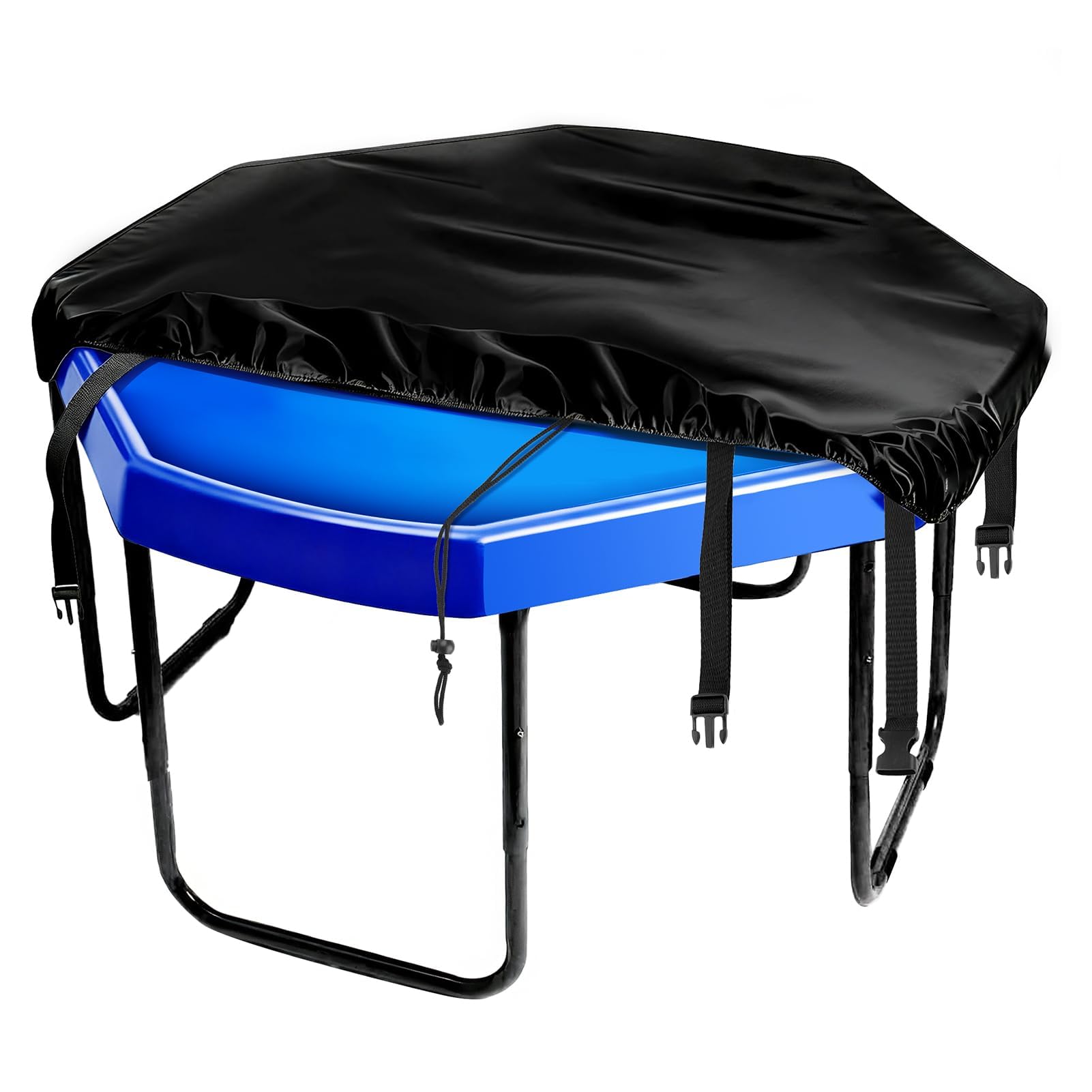 Universal Tuff Tray Cover 100x100x10cm Waterproof Windproof Anti Mould Resistant Tuff Tray with Stand Messy Play Tray Cover with Elastic Edges Tuff Tray Accessories Fit for All Tray Sizes (Black)