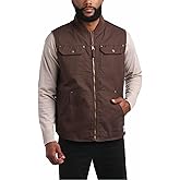 Bass Creek Outfitters Mens Duck Vest - Heavyweight Canvas Sherpa Lined Work Vest for Men - Insulated Mens Vests Outerwear