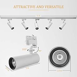 UPO 5-LED Track Lighting kit, 1500lm/15w CRI90