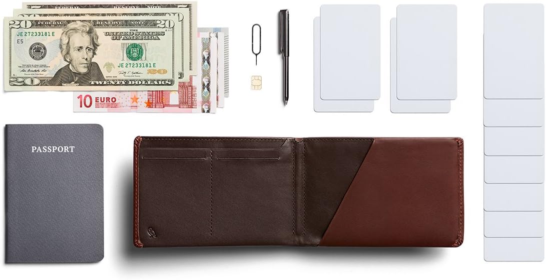  | Bellroy Travel Wallet (Slim Leather Passport Wallet, RFID Blocking, Organizes Travel Documents, Cash & Tickets, Holds 4-10 Cards, Includes Micro Pen) - Cocoa - RFID | Passport Wallets