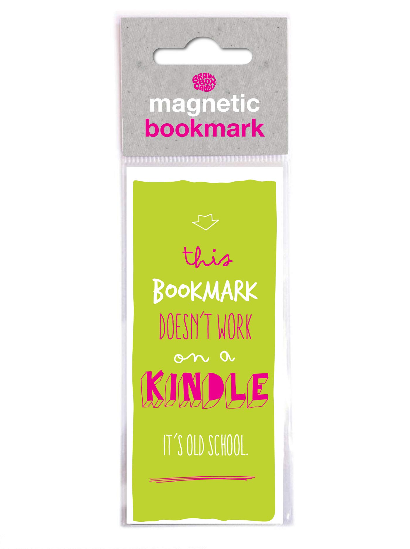 Brainbox Candy - Funny 'Old School' Magnetic Bookmark - Perfect Little Birthday Gifts for Him Her - Friends Book Lovers - Bookworms - Stocking Fillers