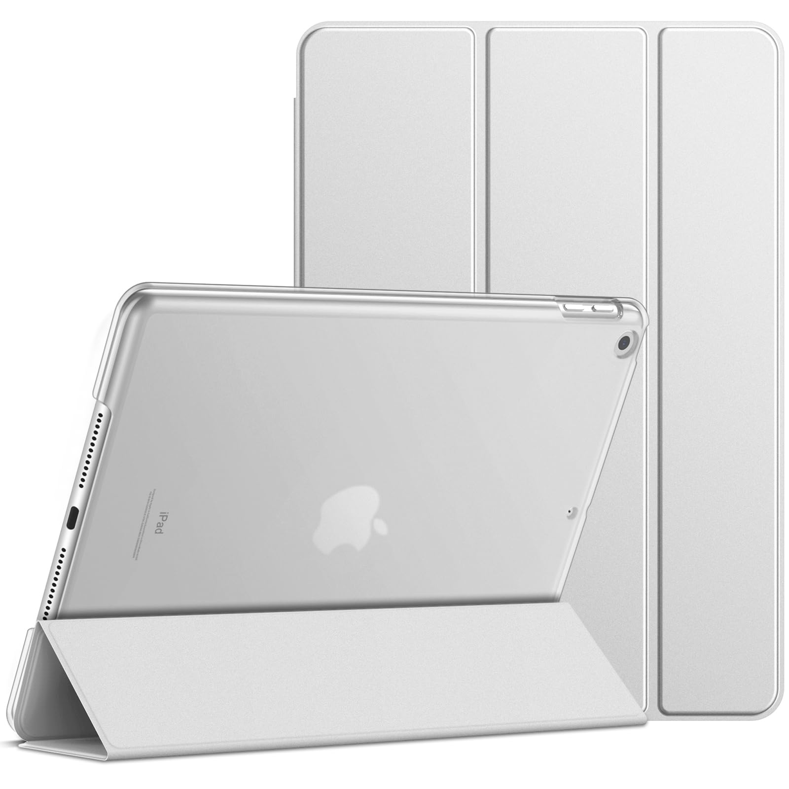 JETech Case for iPad 9/8/7 (10.2-Inch, 2021/2020/2019 Model, 9th/8th/7th Generation), Auto Wake/Sleep (Silver)
