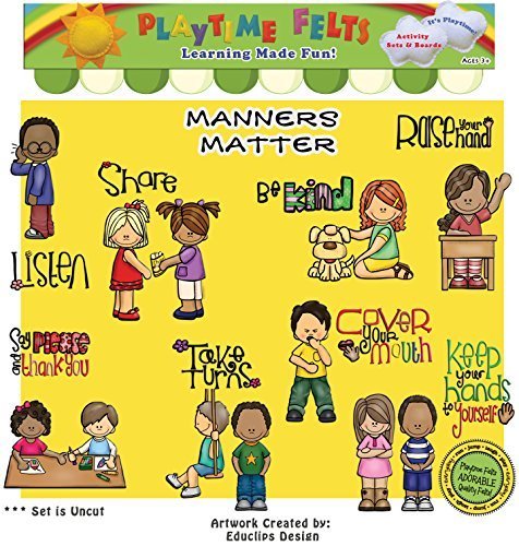 Manners Matter Felt Figures for Flannelboard Learning by Playtime Felts