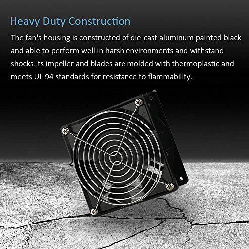 120V AC Cooling Fan, 120mm x 38mm Higth Speed, for DIY Cooling Ventilation Exhaust Projects