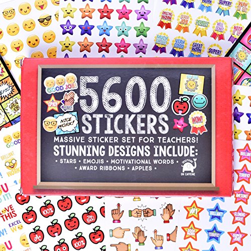 Josephine on Caffeine Teacher Stickers for Kids Bulk Teacher Supplies Value Pack 5600 Reward