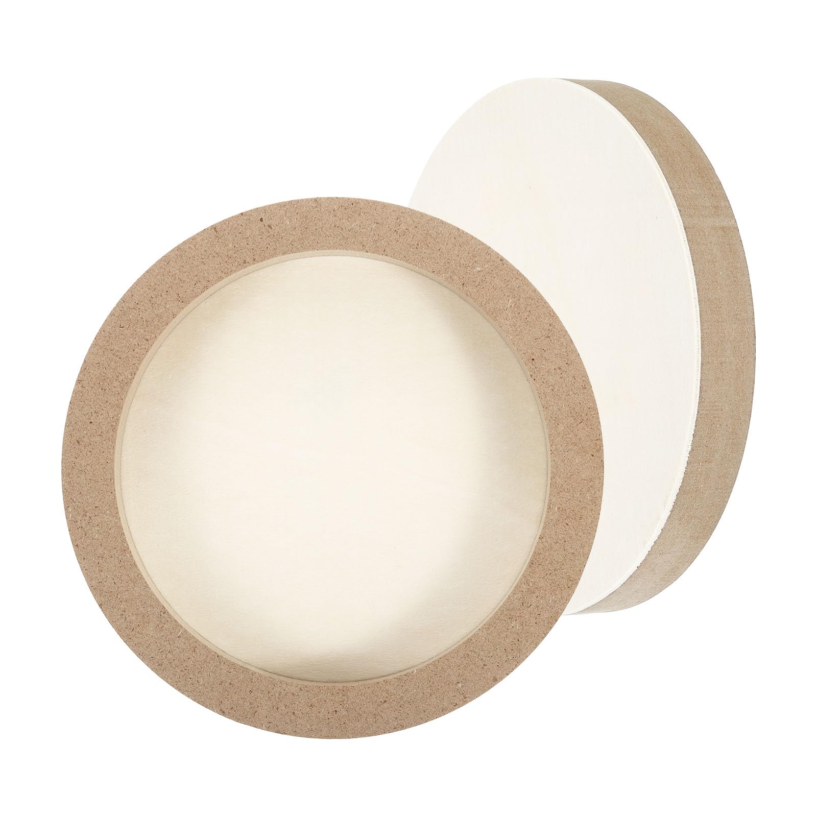 PATIKIL 6" Wood Panels Board, 2 Pack Unfinished Round Art Wood Canvas Panel Painting Boards for DIY Craft Painting Use, Wood Color