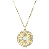 FANCIME Star Necklace for Women 14K Gold Plated 925 Sterling Silver Birthstone Pendant Birthday Gifts for Her, 16"+2" Inches
