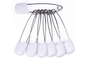 AnMiao Star 2 Inch Long 50 Pcs Plastic Head Safety Pin for Blankets, Skirts, Kilts, Knitted Fabric, Crafts, Baby Cloth Diaper